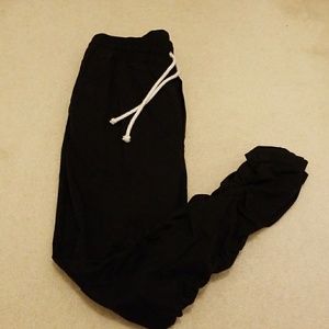 H&M Slim Black Twill Zipper Pants