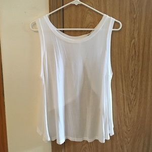 WHITE OPEN BACK BRANDY MELVILLE TANK