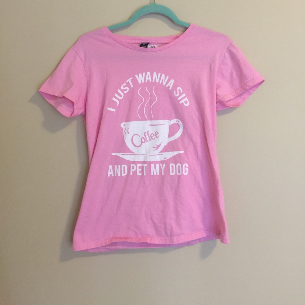 Soft pink short-sleeved t-shirt