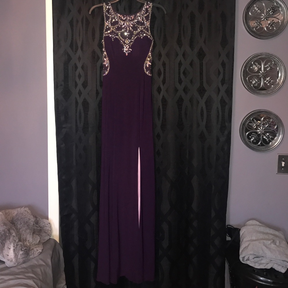 Long purple prom dress