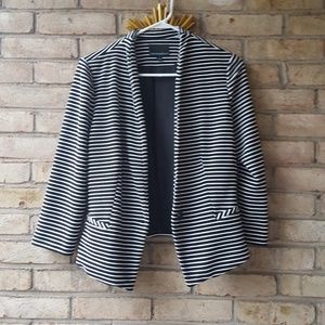 Classic black & white blazer