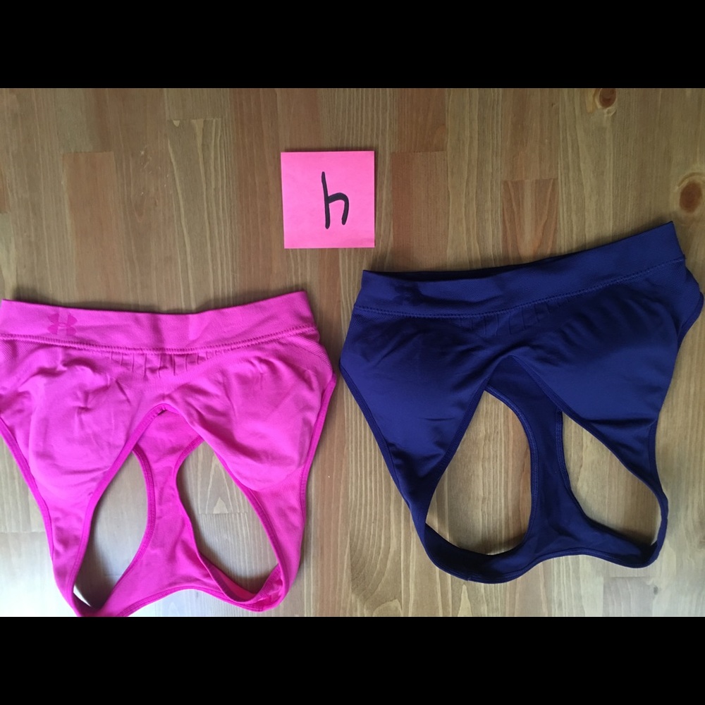 Under Armour sports bras.