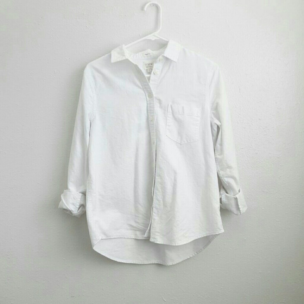 J. Crew white button down