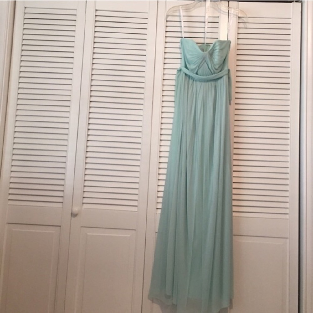 Mint green bridesmaid dress