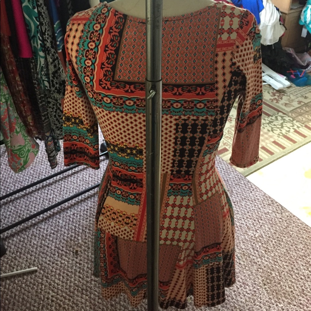 Bohemian patchwork dress - Picture 3 of 3