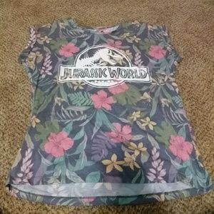 Jurassic World T-shirt.