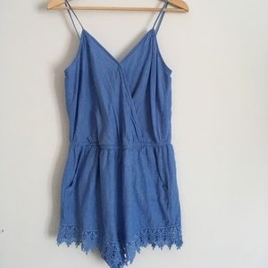 lace surpluce romper