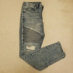 Pacsun Bullhead Moto Denim Distressed Skinny