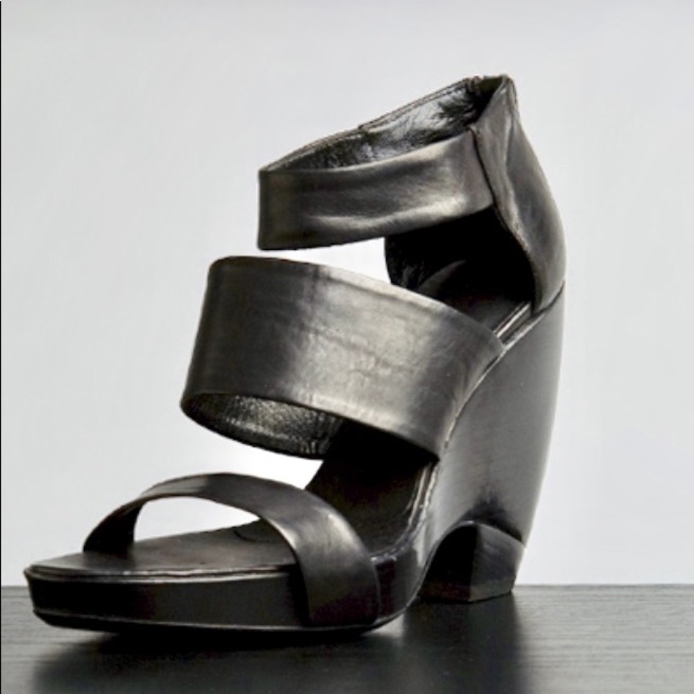 ilaria nistri Italian wedges 39 black