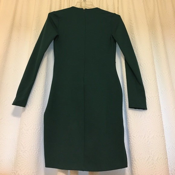 Green Deep-V Cocktail Dress - Picture 5 of 8