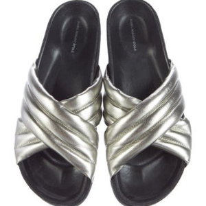 ÉTOILE ISABEL MARANT HOLDEN METALLIC SANDALS