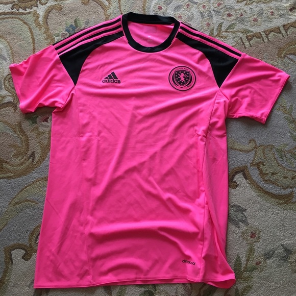 adidas Tops - Adidas Scotland pink jersey size large