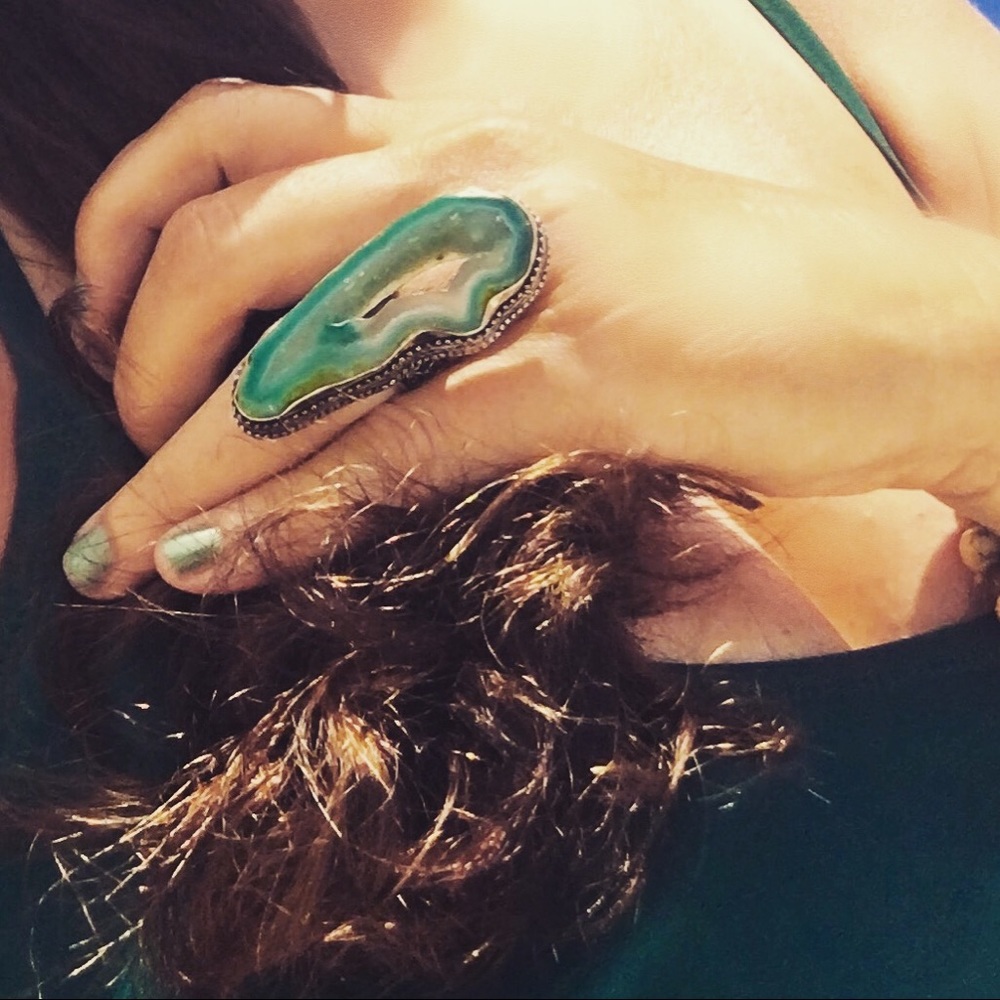 Agate Druzy Ring