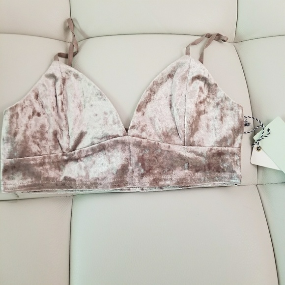 Iris Los Angeles Tops - Iris Velvet Like  Blush Bralette