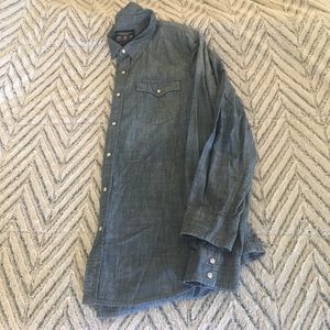 Chambray western style button down