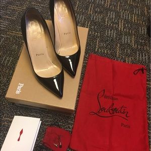 Christian Louboutin Pigalle black patent heels
