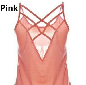 Sexy Hollowed out Spaghetti Strap Camisole Tank