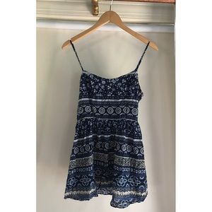 Forever 21 Blue Tribal Print Mini Dress