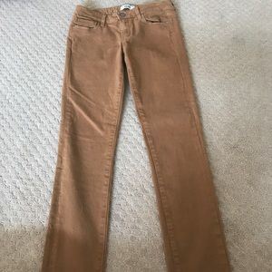 Paige Skyline Skinny jeans in camel color