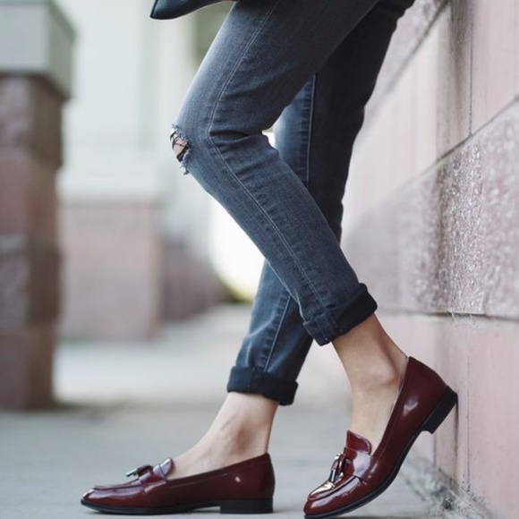 Coach Elkie Leather Loafers, Brown Flats - Picture 2 of 5
