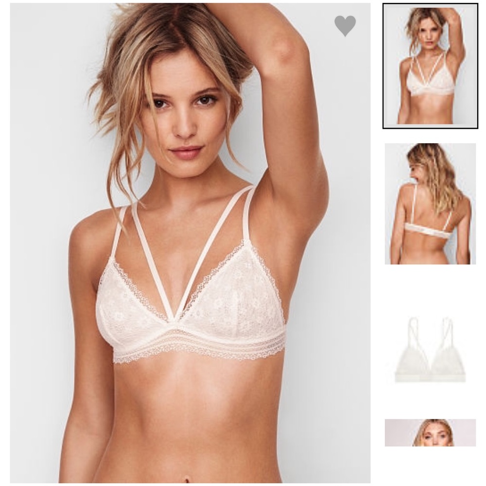 NEW VS Crochet Lace Teeny Triangle Bralette Bra