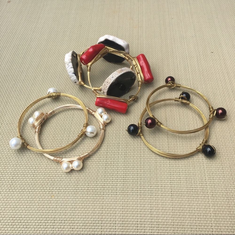 ✨SALE✨ Wire-wrapped Bangle Bracelet Lot