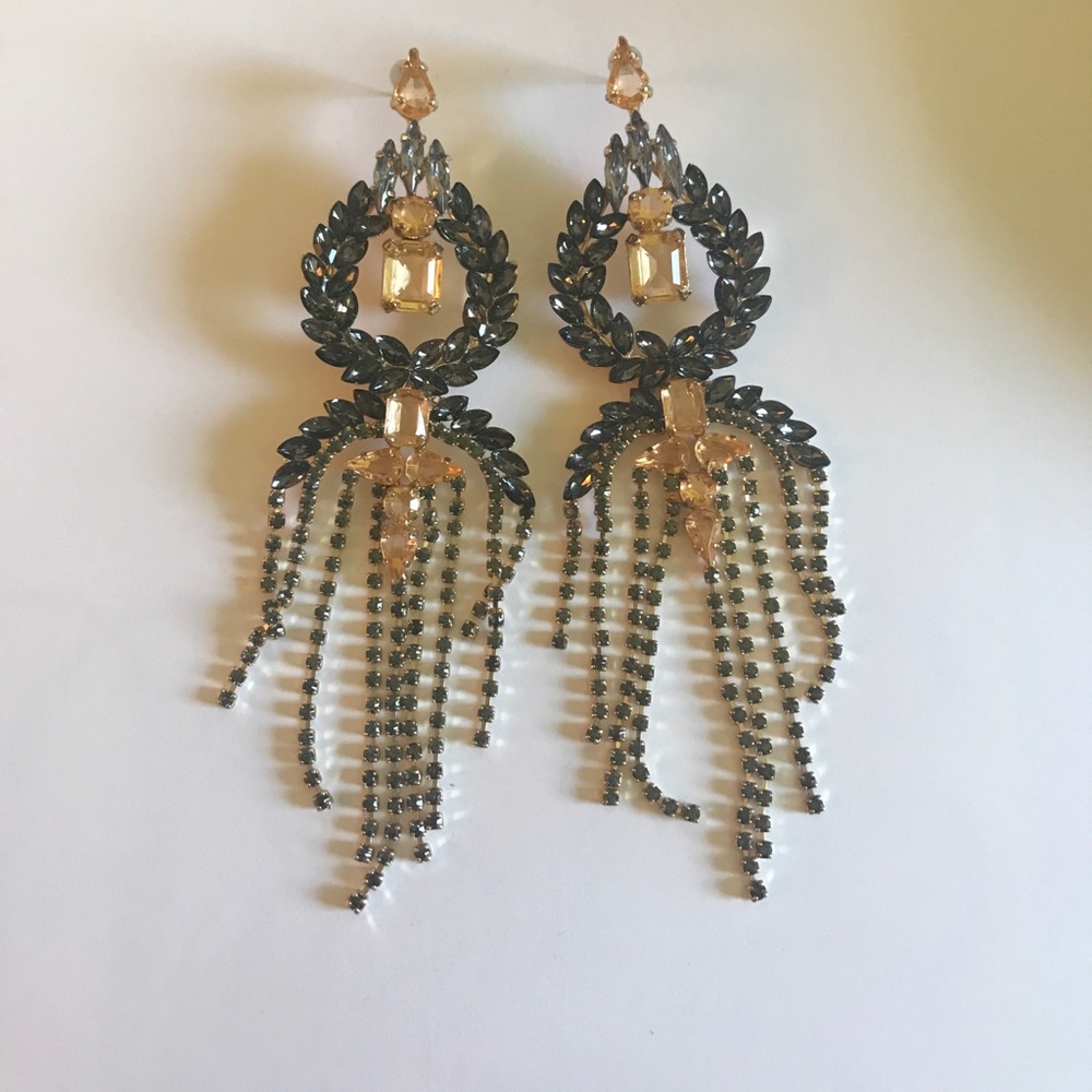 BCBG large beaded earrings