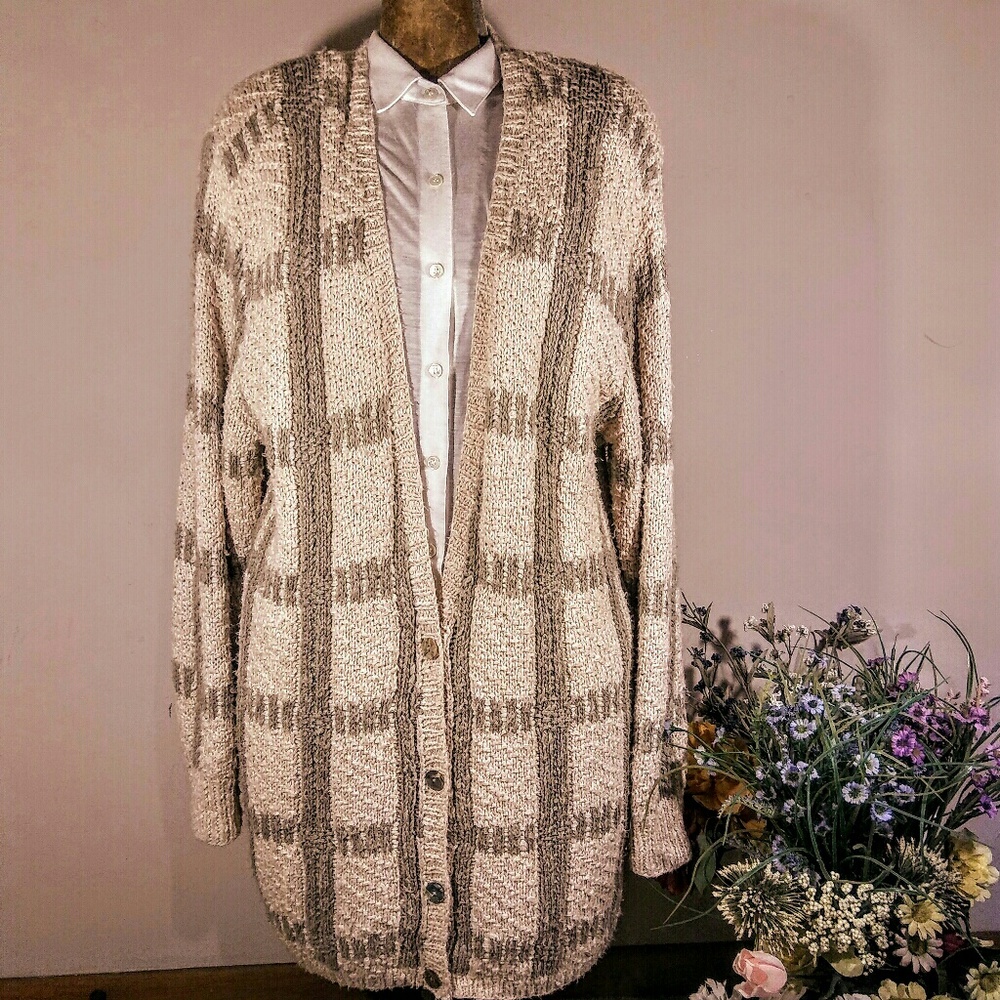 PAUL ALEXANDER Vintage 1980's Cardigan Sweater Med