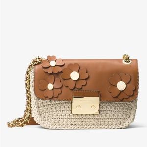 Michael kors luggage Crochet Floral Shoulder Bag