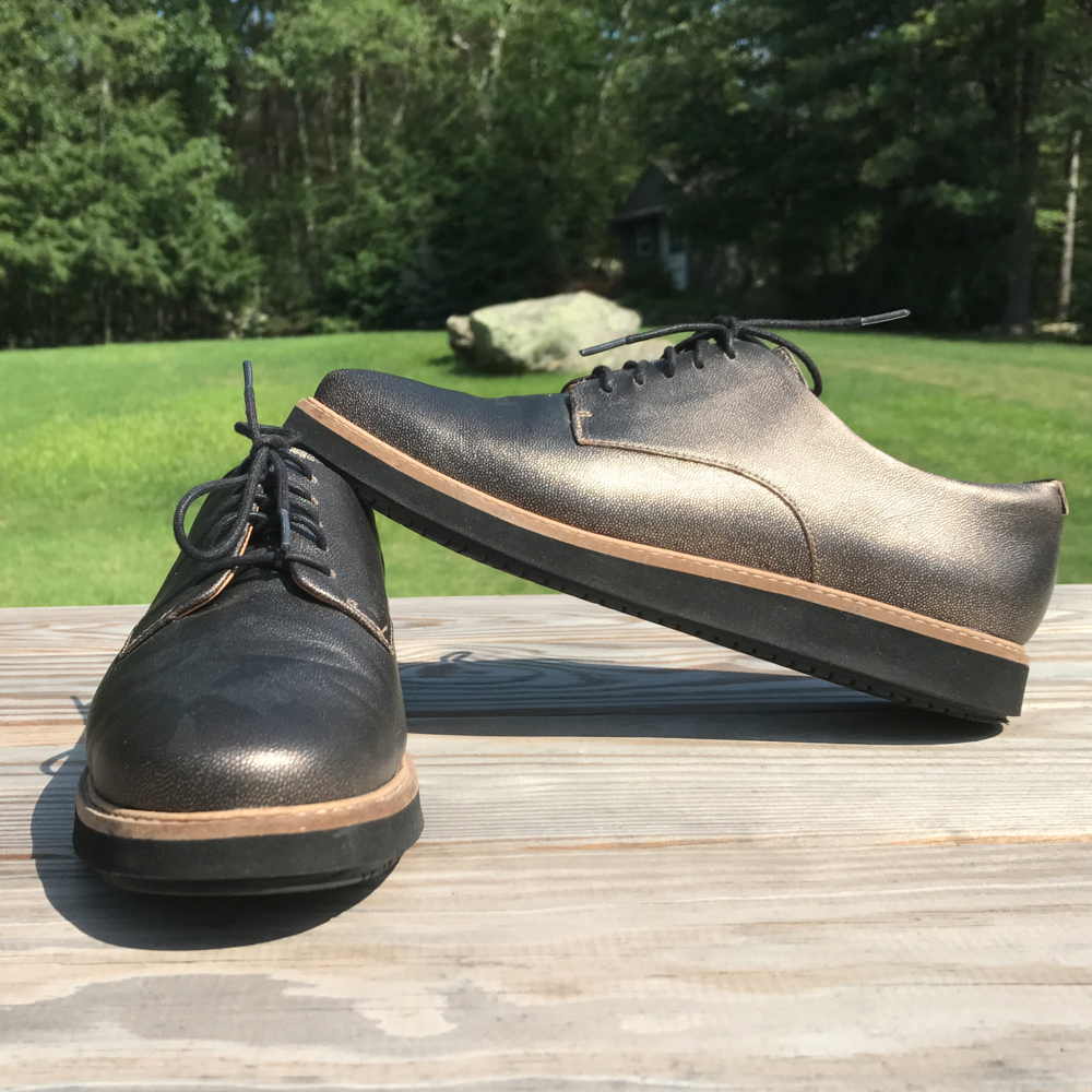 Clarks "Glick Darby" Metallic Oxfords