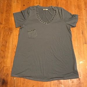 Gemstone- Studded V-Neck