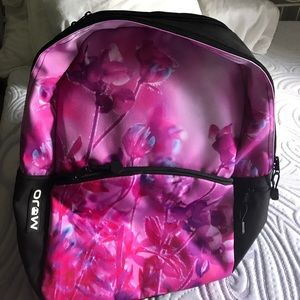 Pink flower backpack