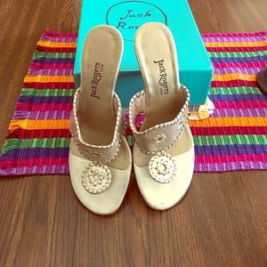 JACK ROGERS WEDGE, GOLD, 7.5, GUC 👠♥️