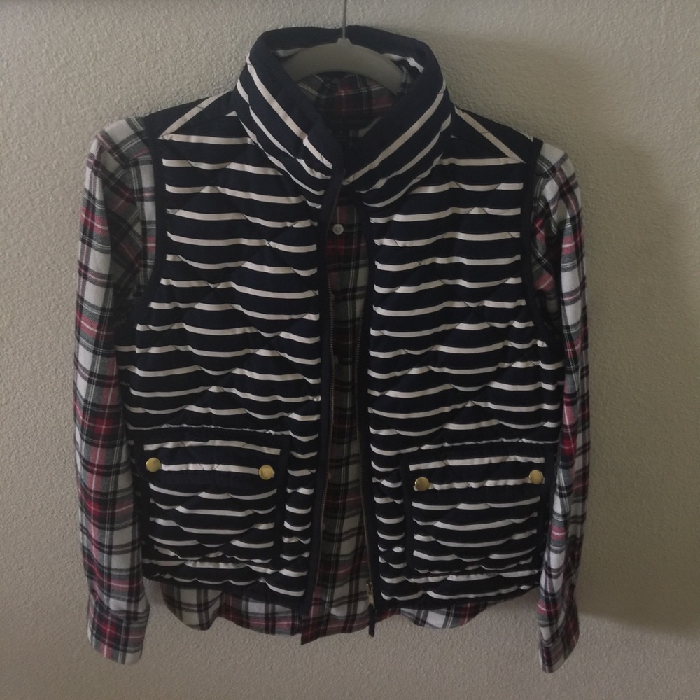 J. Crew Striped Vest