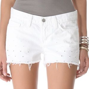 J Brand White Eyelet Shorts