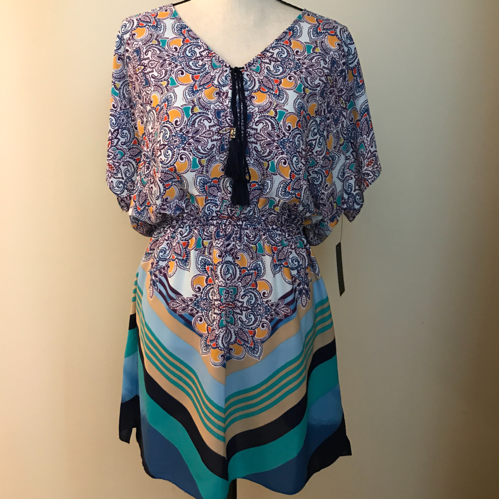 Laundry by Shelli Segal Printed Tassel Dress - NWT
