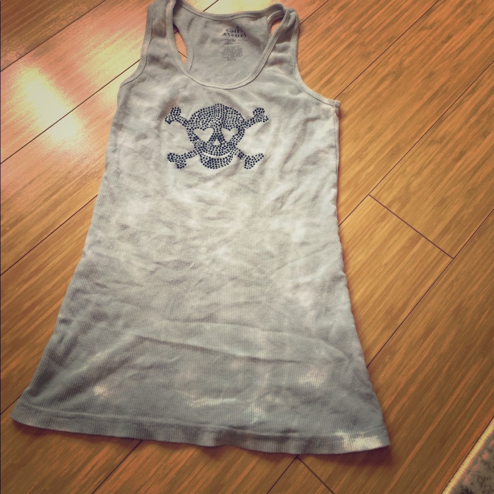 Tye dye tank medium skeleton