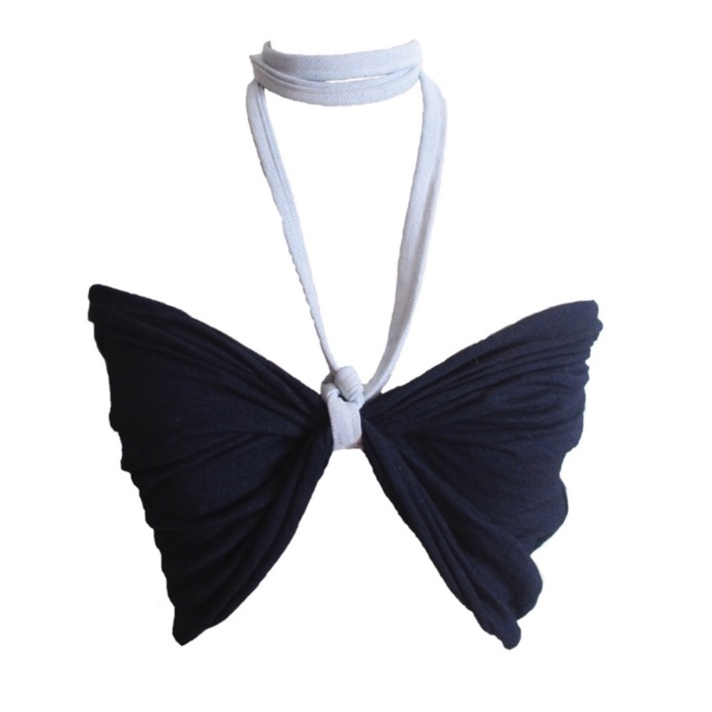 Style Any Way Denim Jersey Bralette Bandeau