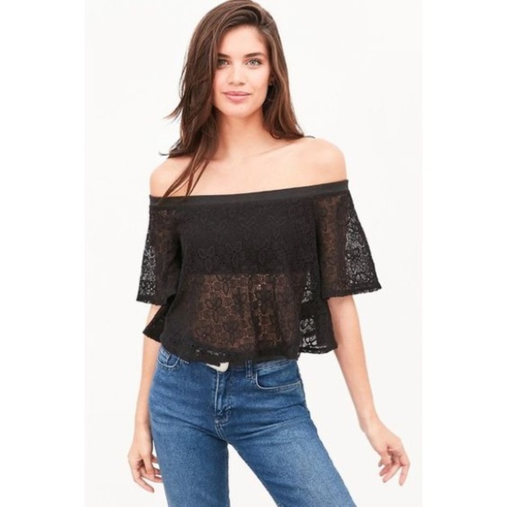 Kimchi Blue Off the Shoulder Lace Top
