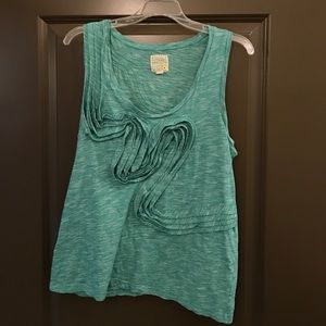 Anthropologie tank with cute gathering details