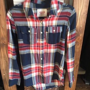 Mossimo women's red and blue flannel