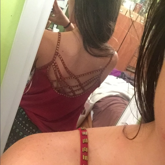 NWT Beaded Strappy Back Top - Picture 4 of 5