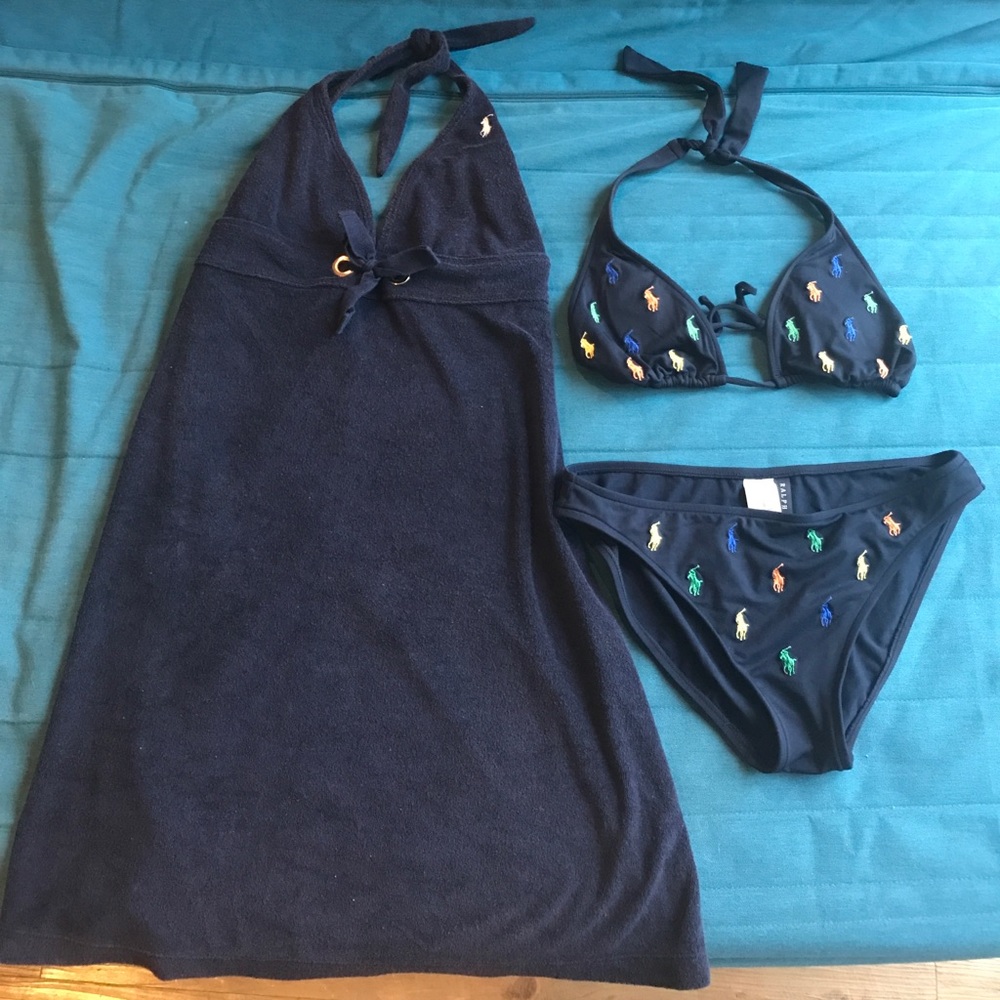 Ralph Lauren Bikini Swimsuit and Cover-up Small