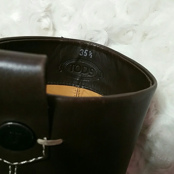 FLASH Tod's Brown Leather Biker Boots - 5.5 - Picture 8 of 8