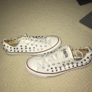 Silver tudded converse