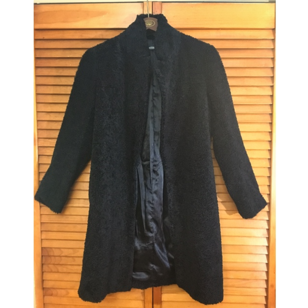 Black Faux Fur Coat