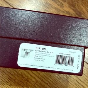 Ralph Lauren Kipton cocktail picks set of 8
