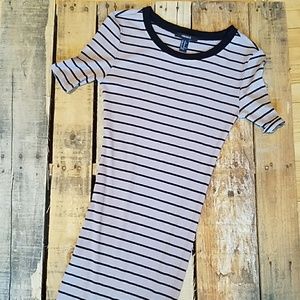 Striped tight ringer tee t-shirt dress
