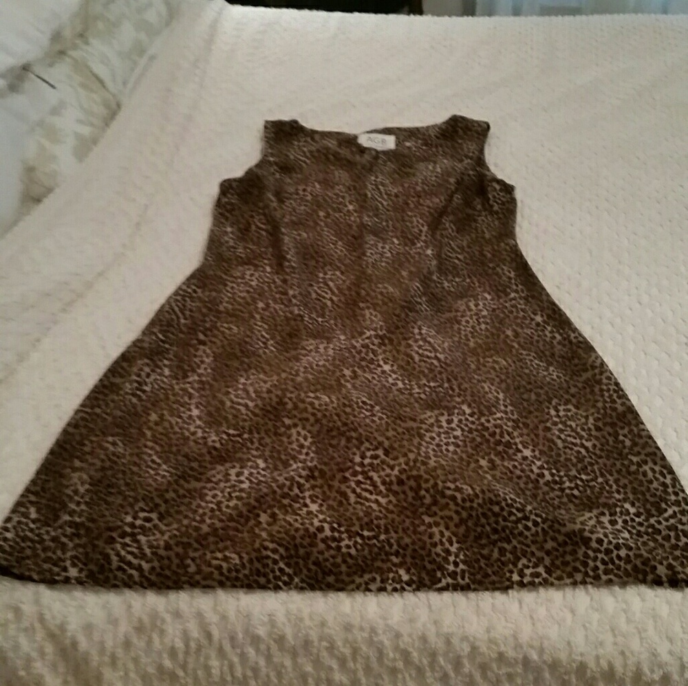 Leopard print aline dress size L