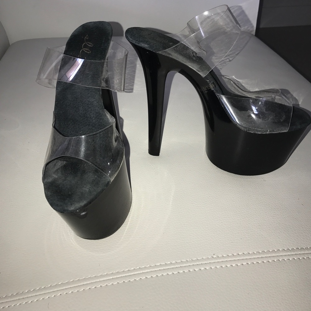 Black platform heels